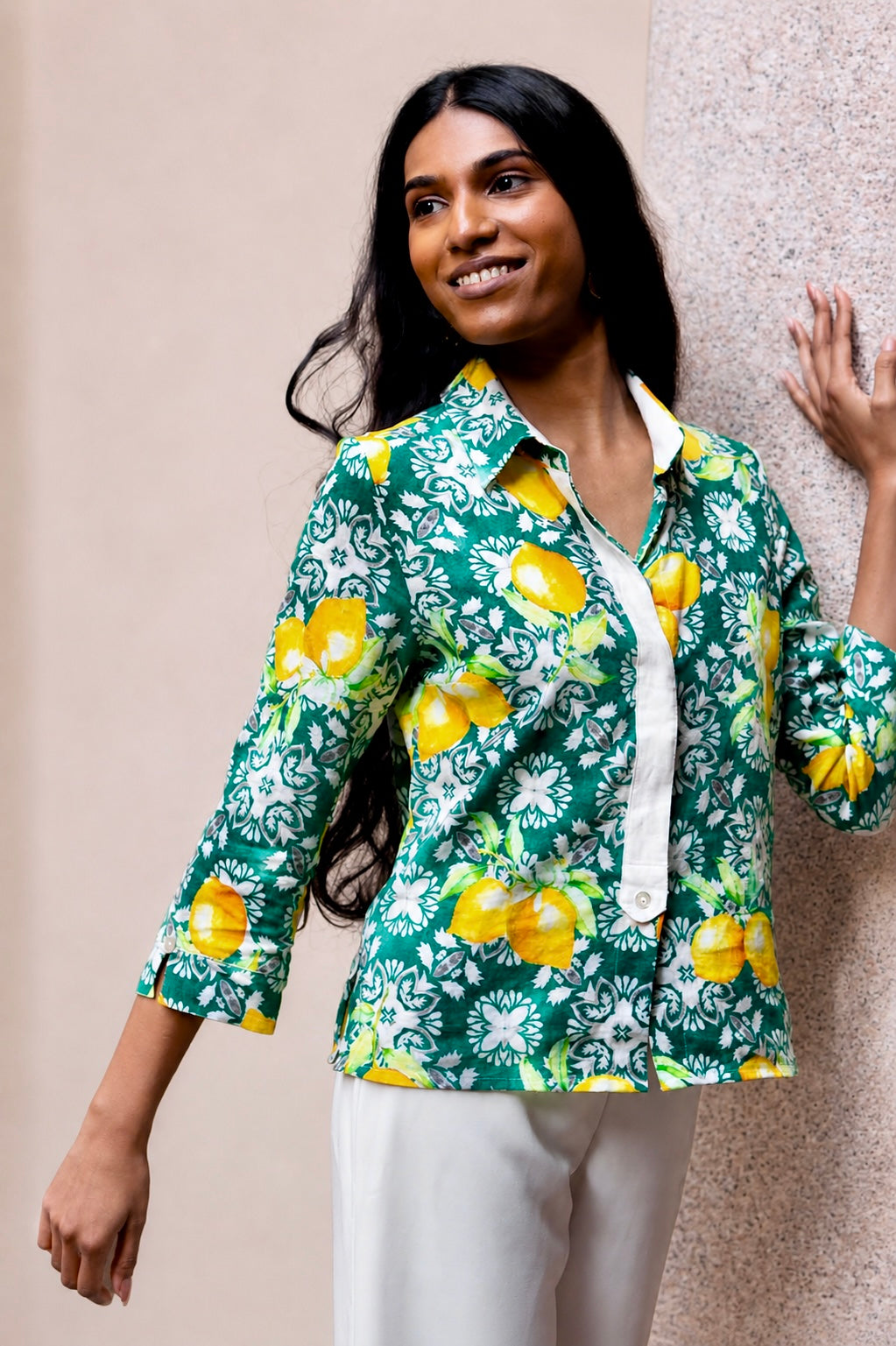 Figus Camicia stampa Amalfi Limoni