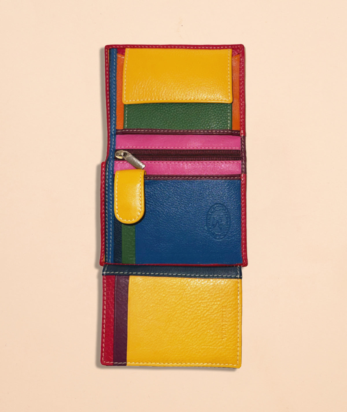 Figus Portafoglio 632 con zip pelle multicolor