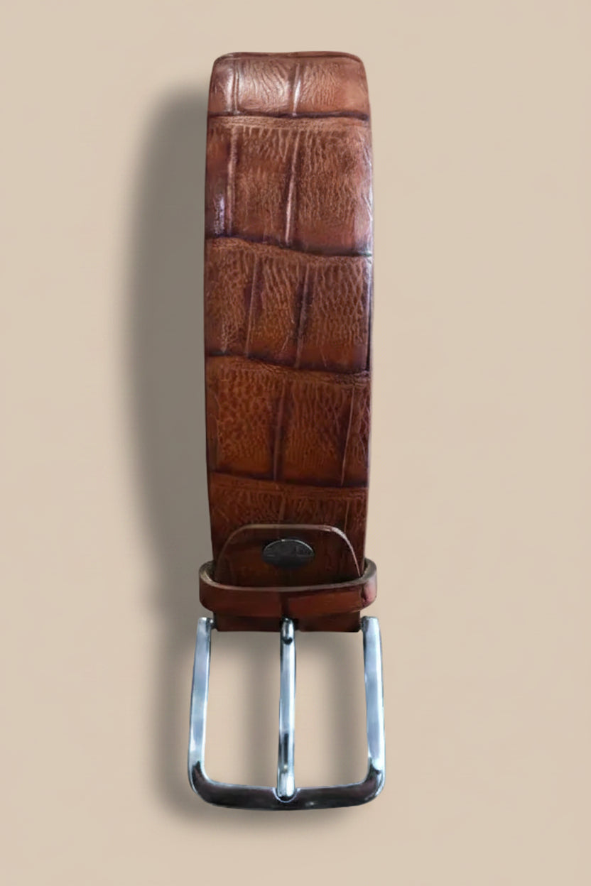 Figus Crocodile print belt