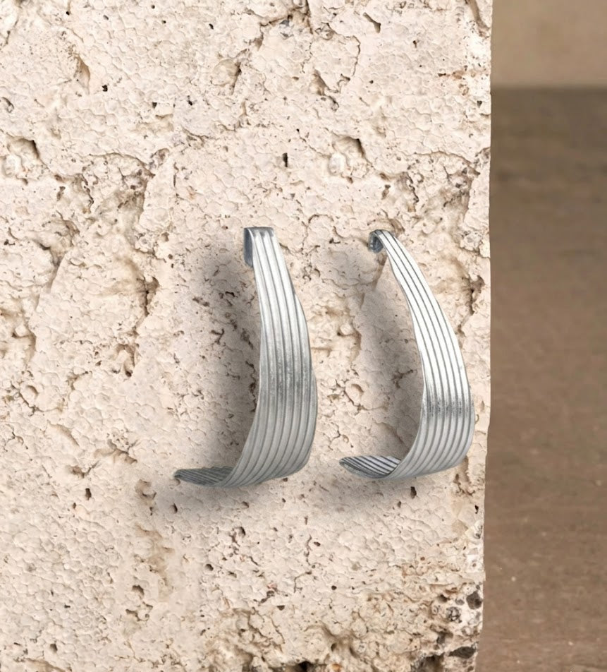 Figus Orecchini Striped Silver